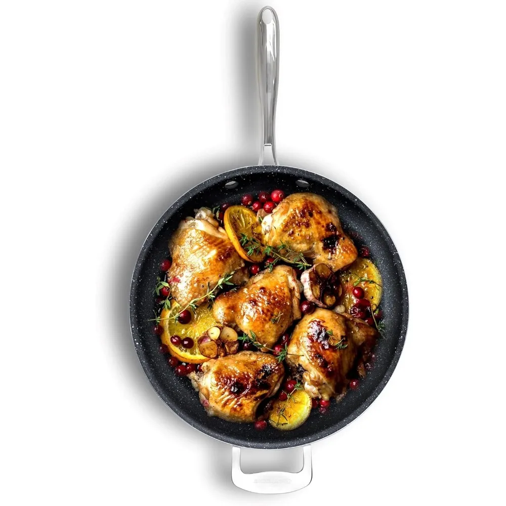 

14” Extra Large Frying Pan Skillet Cookware Set, Family