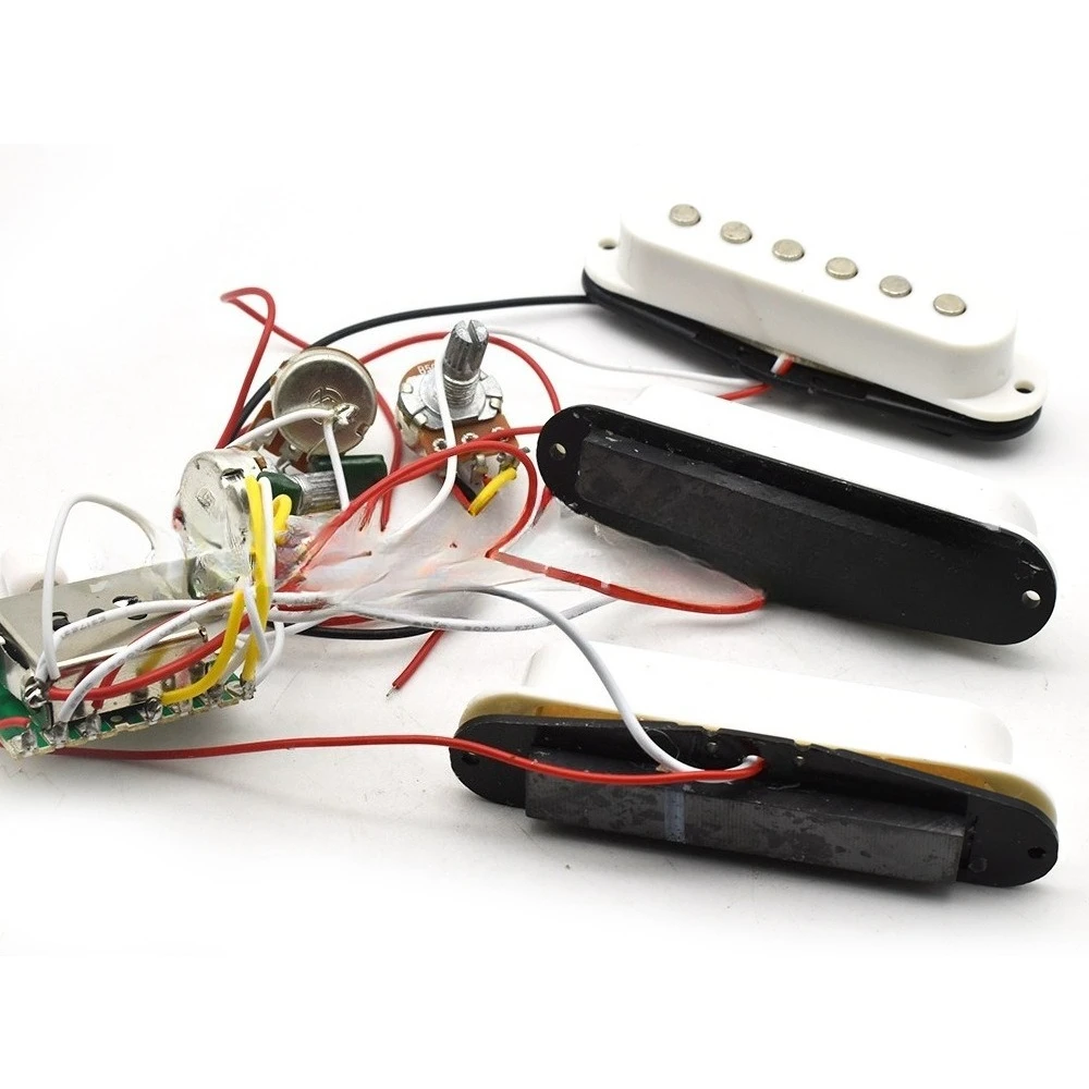 

Накладка из быстрорежущей стали с предварительной проводкой для электрогитары, полный звукосниматель и набор электроники для простой установки, пайка не требуется