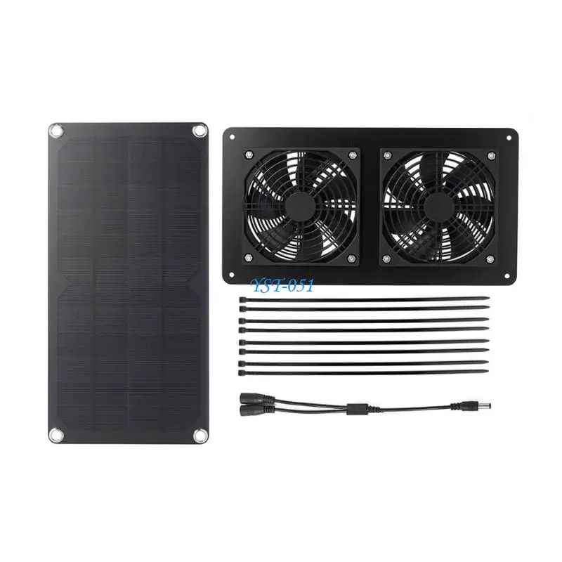 

E15A Solar plate Powered Fan Air Extractors Cooling Ventilator 10W Solar plate Fan Professional Solar Powered Exhaust Fan