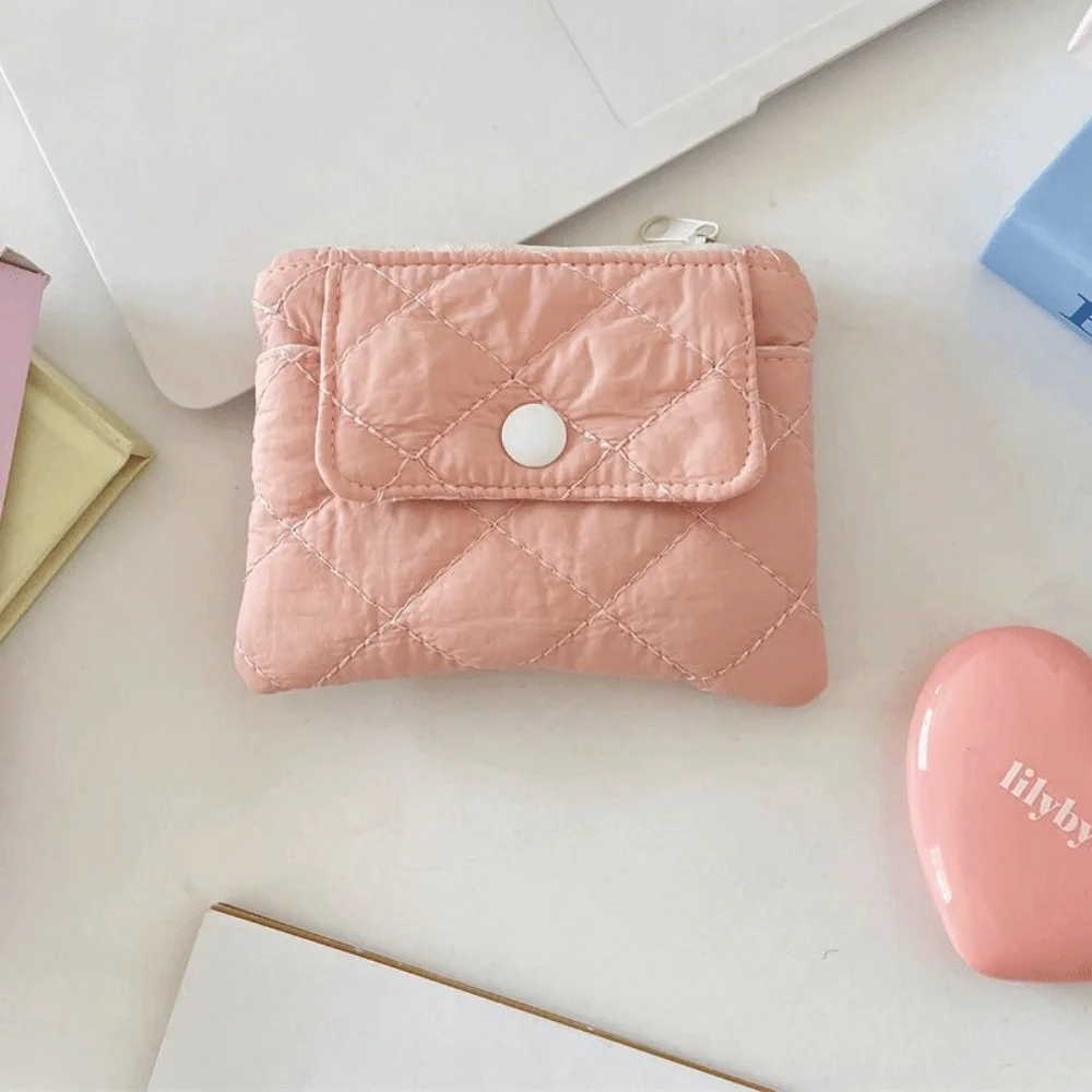 Multifunctional Mini Canvas Coin Purse Candy Color Card Holder Cute Wallet Jewelry Packing Bag Small Lipstick Bag Female/Girls