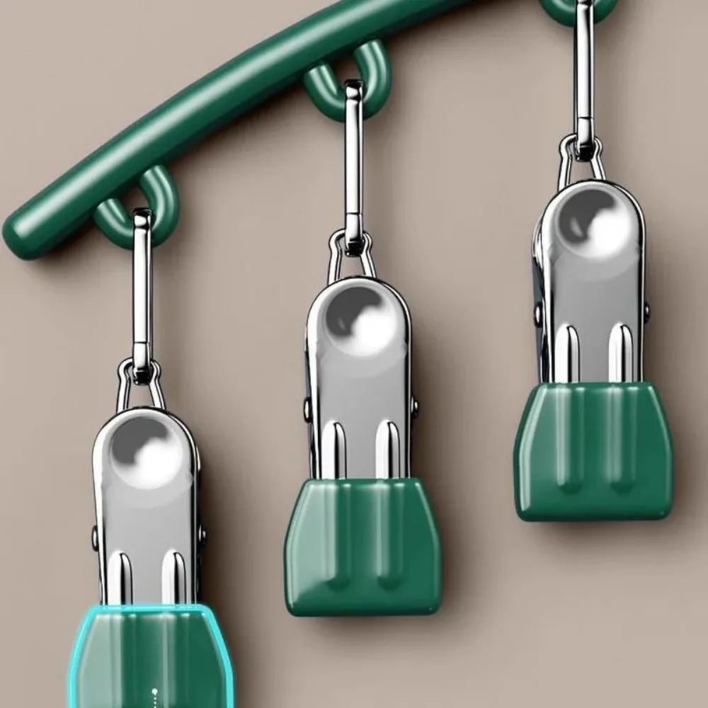 Windproof Drying Rack with Clips – Plastic Coat Hanger for Socks, Jackets & Household Laundry, Non-Slip Outdoor Clothes Rack