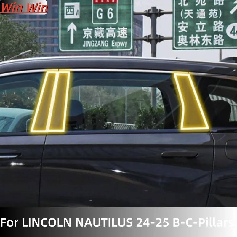 

For LINCOLN NAUTILUS 24-25 B-C-Pillars Transparent TPU Protective Film Anti-scratch Repair Film Accessories Refit