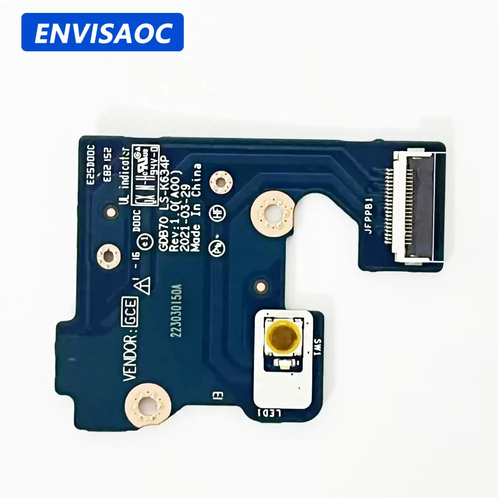 OEM For Dell Precsion 7750 7760 P44E Laptop Switch Power Button Board with Cable Repairing GDB70 LS-K634P 06CG40 LS-J186P 0DM9CY