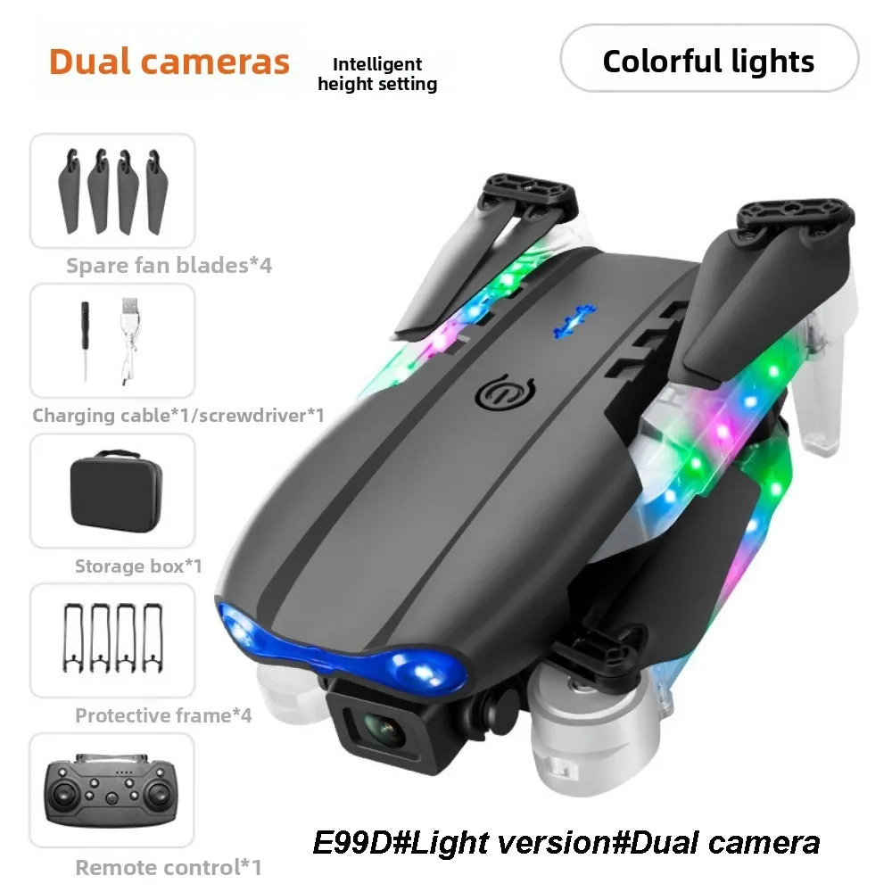 

E88D E99D Mini Lighting Version Single/Dual RC Helicopter Toy WiFi FPV Wide-Angle 4K HD Camera