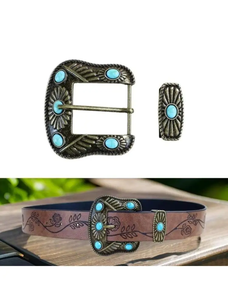 39BD Replacement Belt Buckle Replacement Engraved Buckle Rings for Pin Buckle Belt