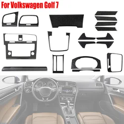 For Volkswagen Golf 7 2014-2019 2018 2017 2016 2015 Gti Mk7 VW Real Carbon Fiber Sticker Interior Parts Car Accessories