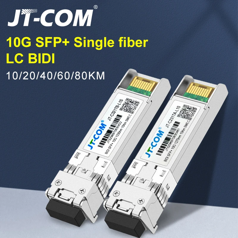 LC SFP Module 10G BIDI 10/20/40/60/80KM SM 1270/1330nm Single Mode Single Fiber Optic module Compatible with Cisco Switch