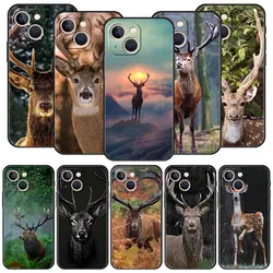 Deer Hunting Camo For iPhone 11 12 13 15 16 14 Pro Max Phone CaX XR XS 7 8 Plus 2020 Luxury Black Soft Silicone Cover Funda