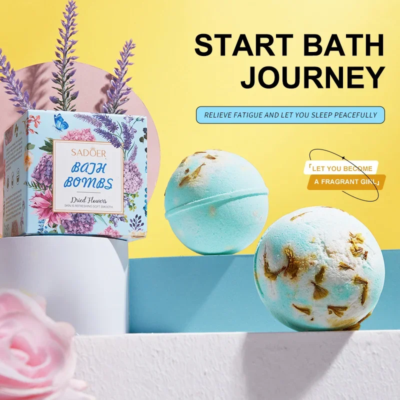 Bombas de baño para regalo, aceites esenciales naturales, Bola de baño corporal limpia, hidratante, regalo hecho a mano para novias, madres, mujeres