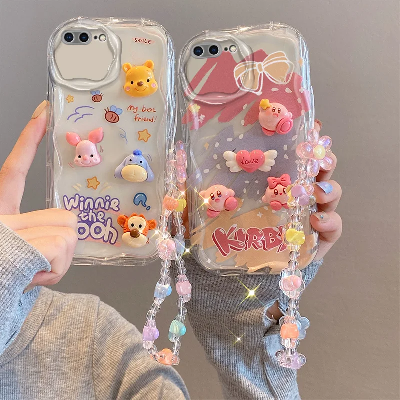 

Compatible with apple iPhone 6S plus 6 7 plus 8plus Cute dolls phone case Large wavy cartoon pattern cover