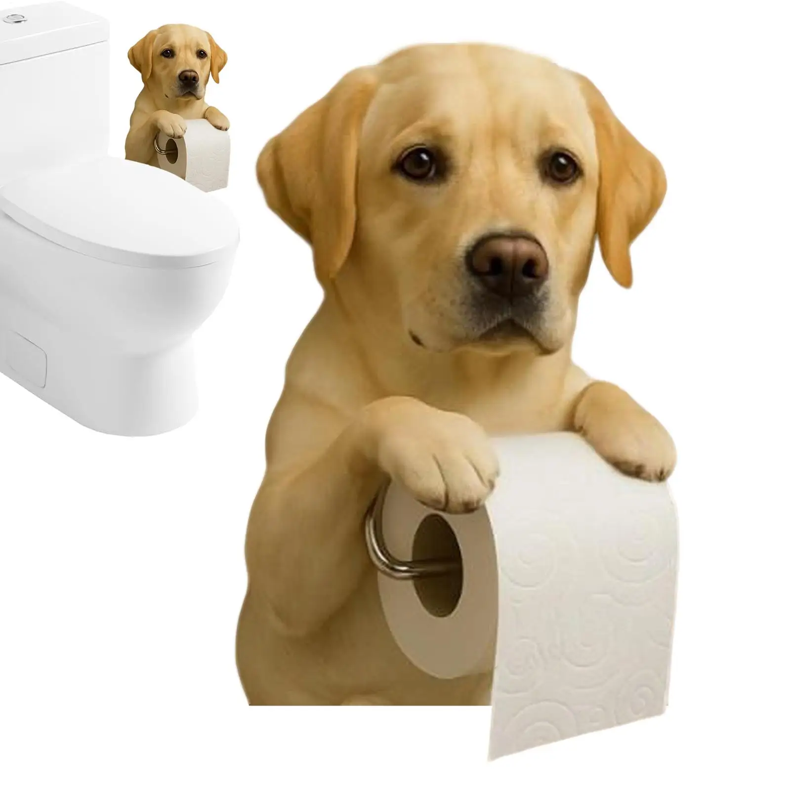 

Держатель для рулона туалетной бумаги, держатель для полотенец, украшения для хранения, компактная декоративная форма собаки, креативная стойка для кухни, небольших помещений