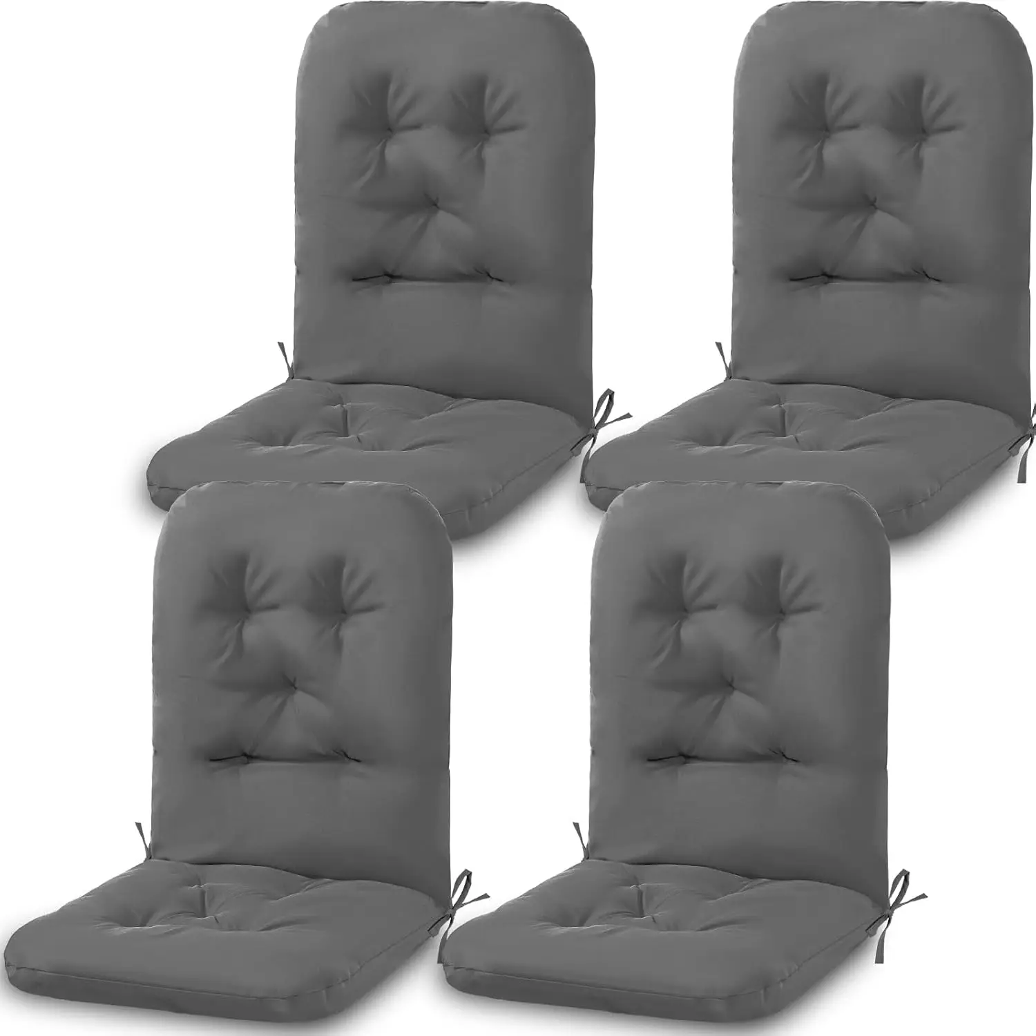 

4 Set Outdoor High Back Chair Cushions 47 x 20 Inch Rocking Chair Cushions Waterproof Fade Resistant Comfort Replacement Seat