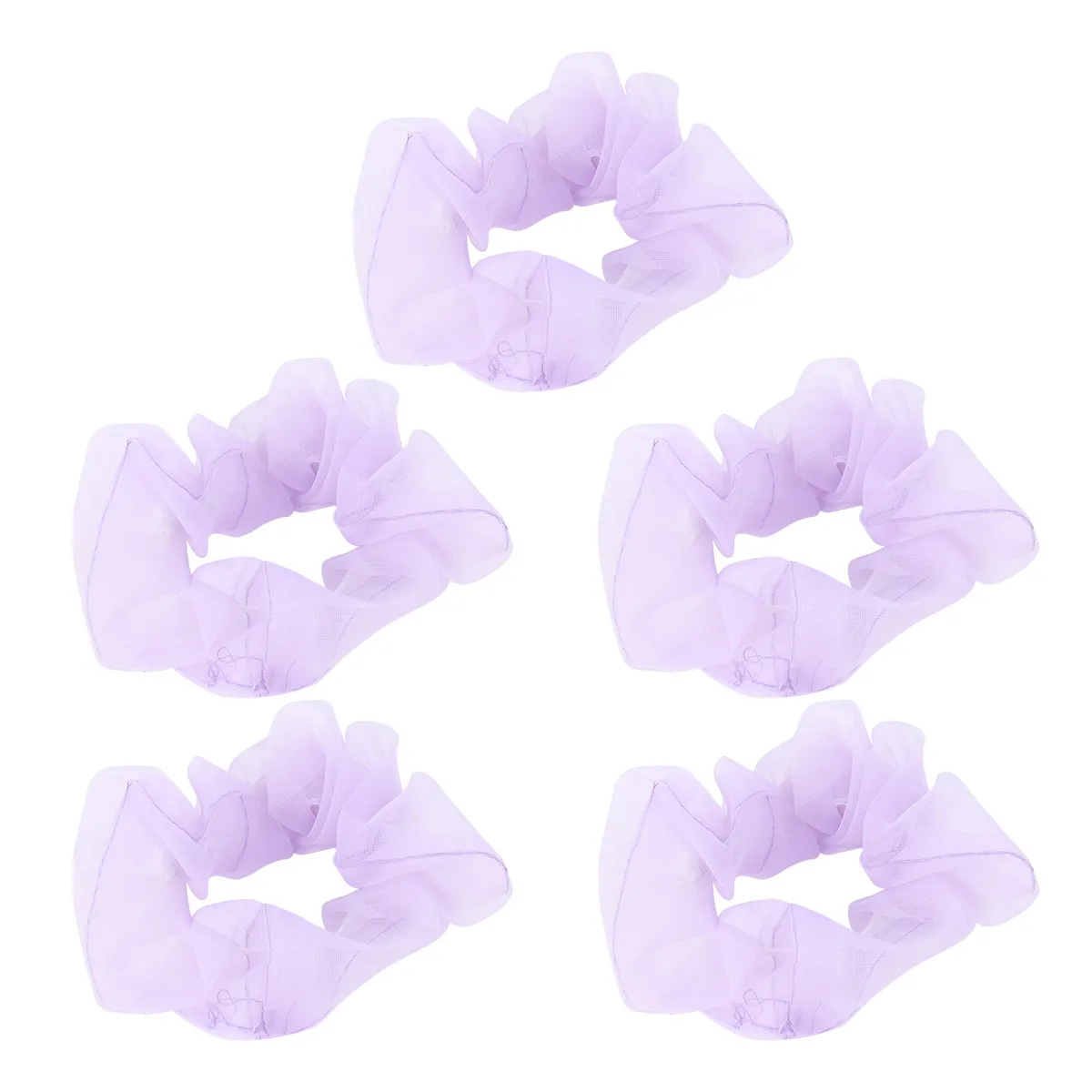 

5Pcs Hair Ties Simple Design Soft Cloth Ponytail Holders for Women Festival Party Outfit Matching Hair Accessories