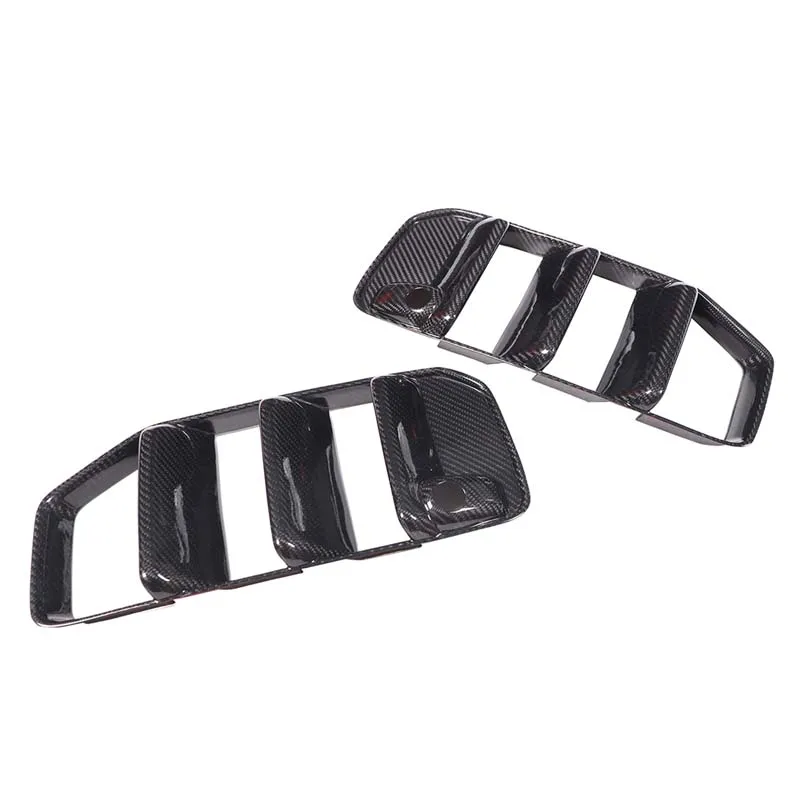 لمرسيدس بنز G-Class G63 2025 + ألياف الكربون الحقيقية سيارة المصد الأمامي الجانب مدخل الهواء مصبغة لاصقة تزيين اكسسوارات السيارات