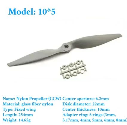 2PCS Gemfan Apc Nylon Propeller 5x5/6x4/7x5/8x4/8x6/9x6/10x5/10x7/11x5,5/12x6/13x6,5/14x7/16x8/17x10 Requisiten Für RC Modell Flugzeug