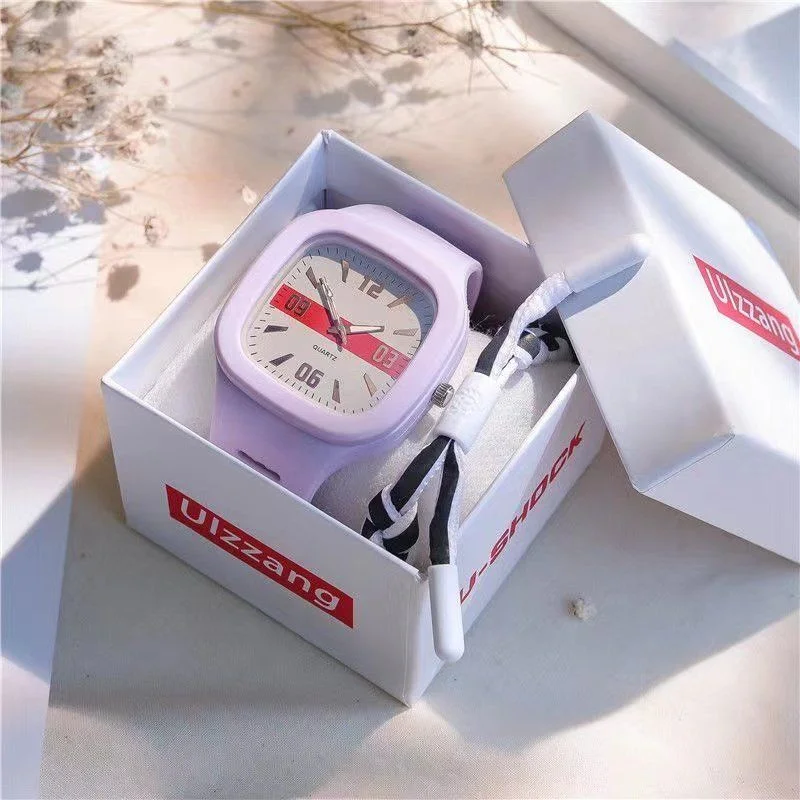 Часы наручные кварцевые с квадратным браслетом для мужчин и женщин