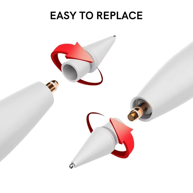 Basix Pencil Tips for Apple Pencil 1st / 2nd Generation Noise Reduction Replace Nib For iPencil Tablet Pen Accessories Universal image 5