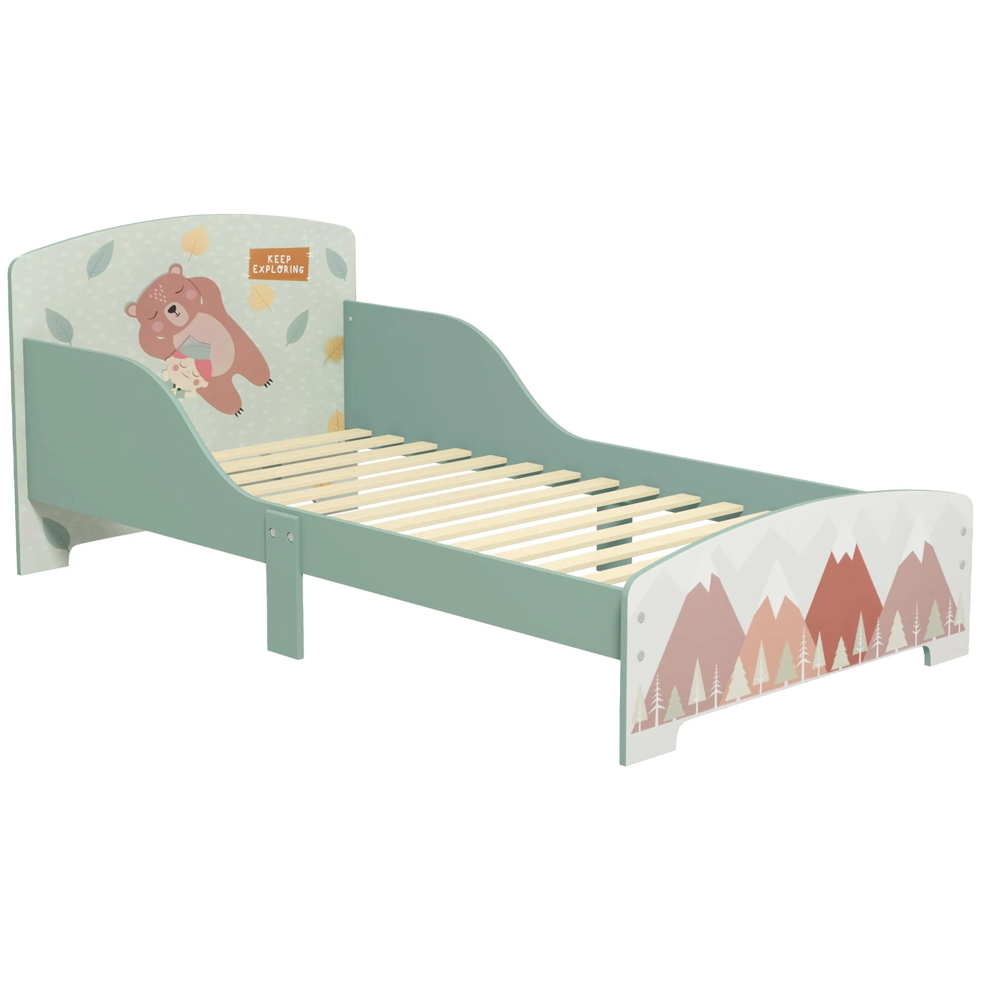 other ZONEKIZ Cama Infantil de Madera 143x77x60 cm para Niños de 3-6 Años Carga 40 kg