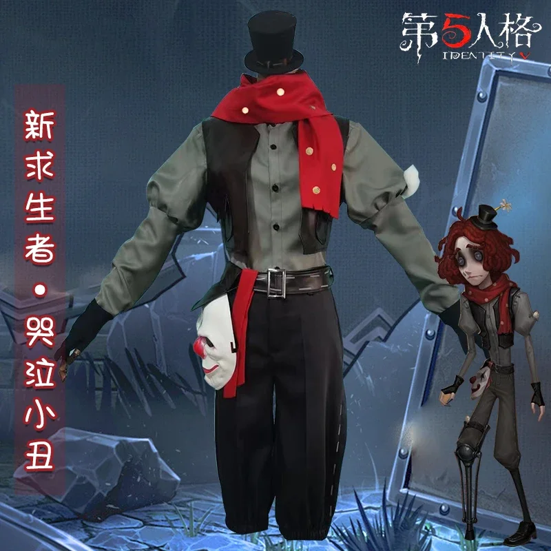 Wholesale Anime Game Idv Joker Smiley Face Clown Cosplay Costume Set Uniform Suit Halloween Party Role Play Gift Bag