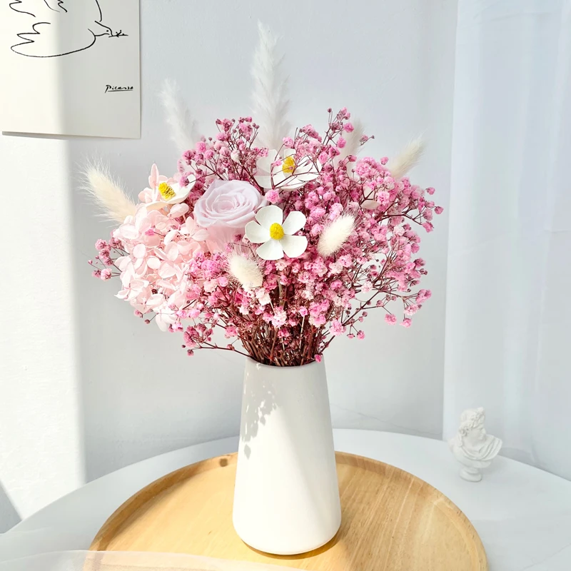 Dekoration Artificial Flower High-End Flower Table Flower Dried Flowers Bouquet Arrangement Decoration Conference Room Living