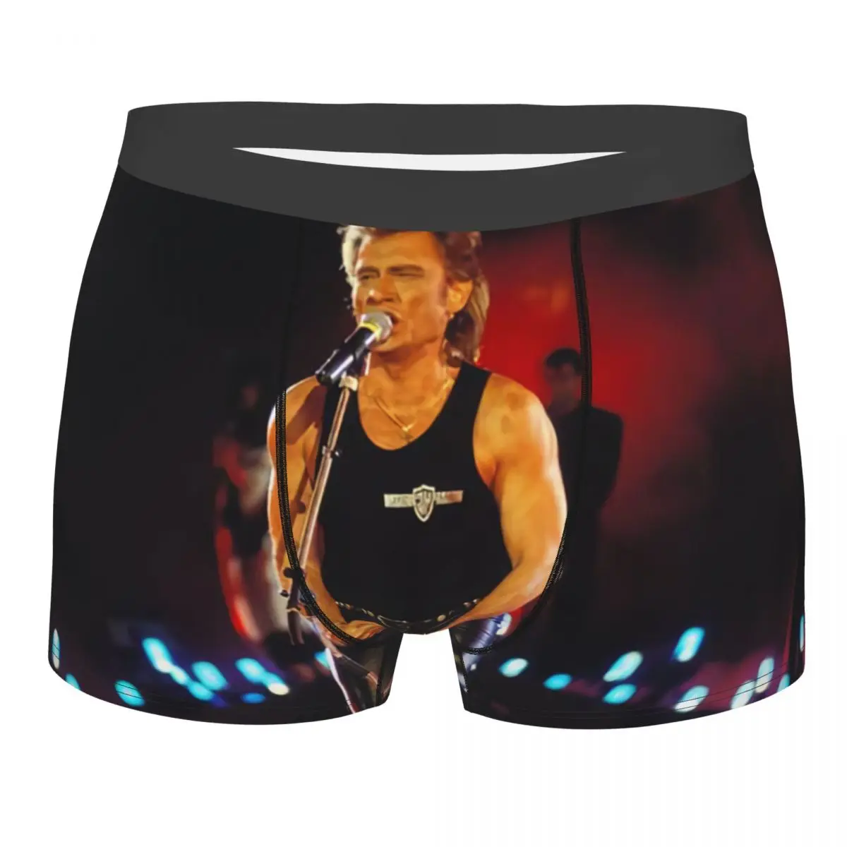 

Male Fashion Singer Johnny Halliday France Underwear Boxer Briefs Men Soft Shorts Underpants