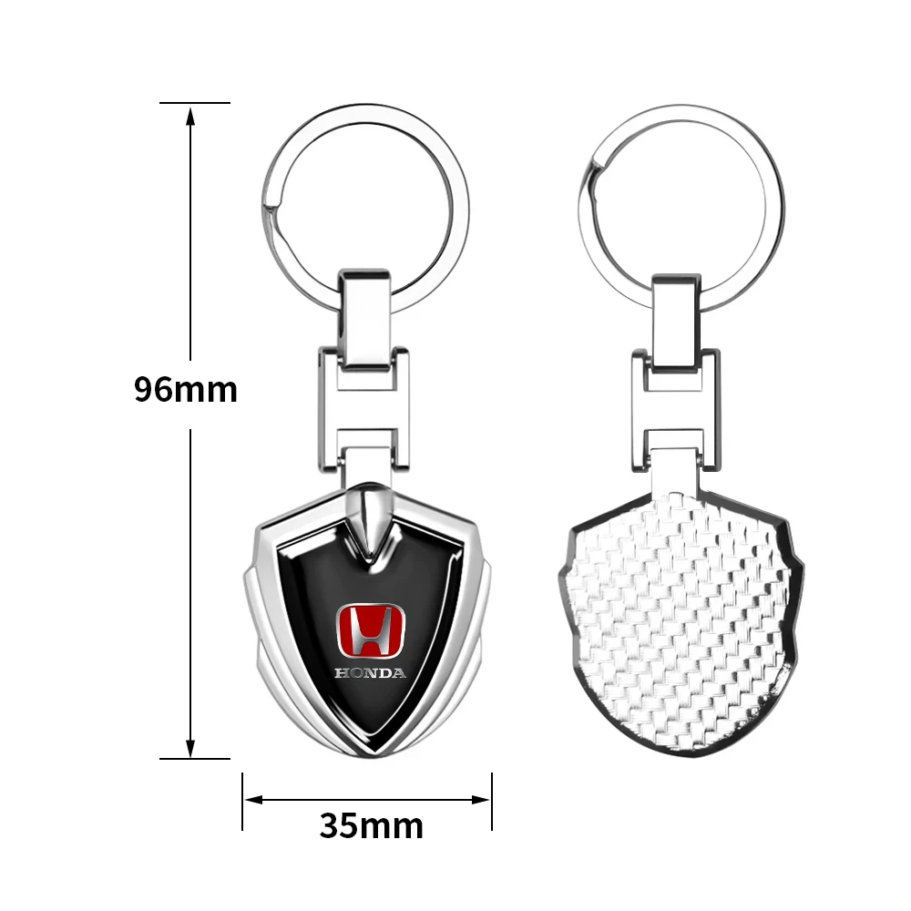 Durable 3D Metal Car Logo Key Ring, Sporty Keychain for Honda Odyssey Pilot CR-V HR-V Spirior view 6