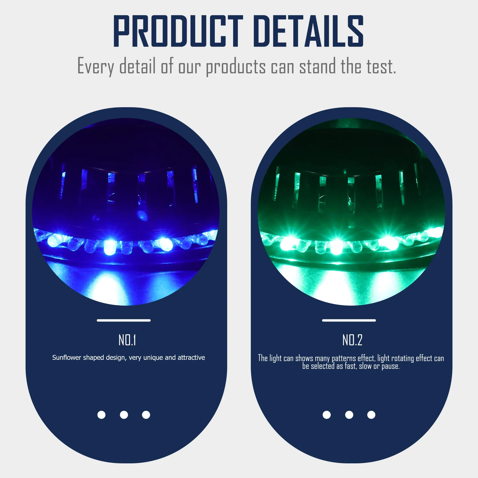 

48 LED RGB Party Light Sunflower Shaped Auto Rotating Voice Activated Lighting Effects LED Lamp for Home Club