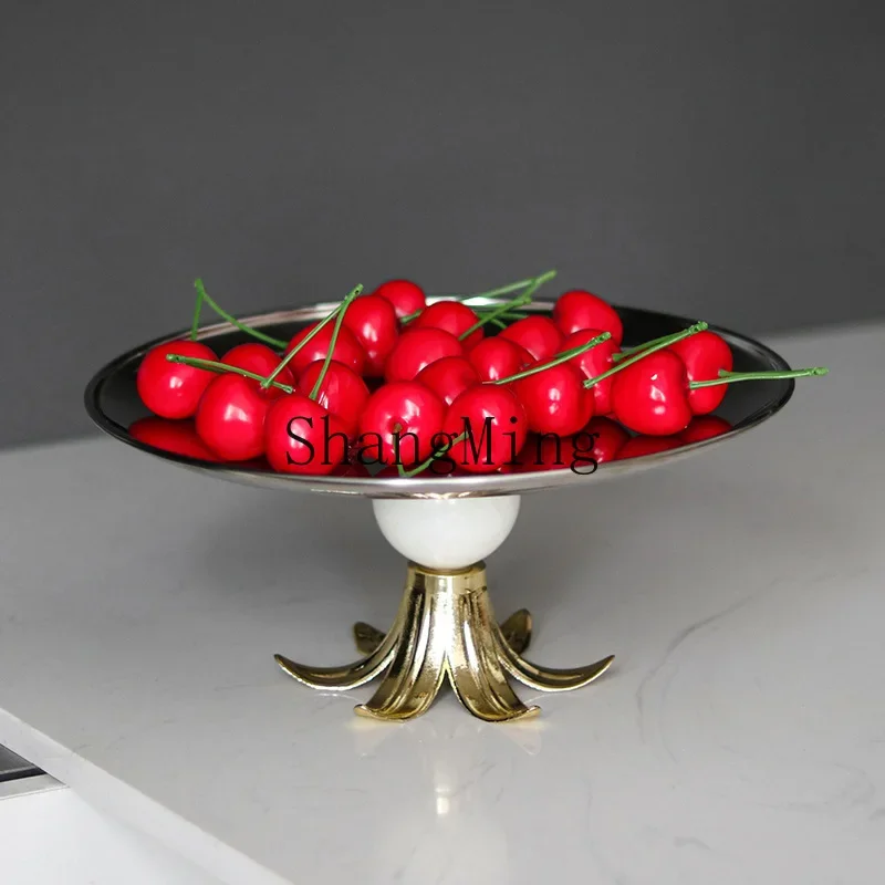 

CL abstract tall base fruit plate ornament model room hotel homestay front desk snacks candy tray ornament