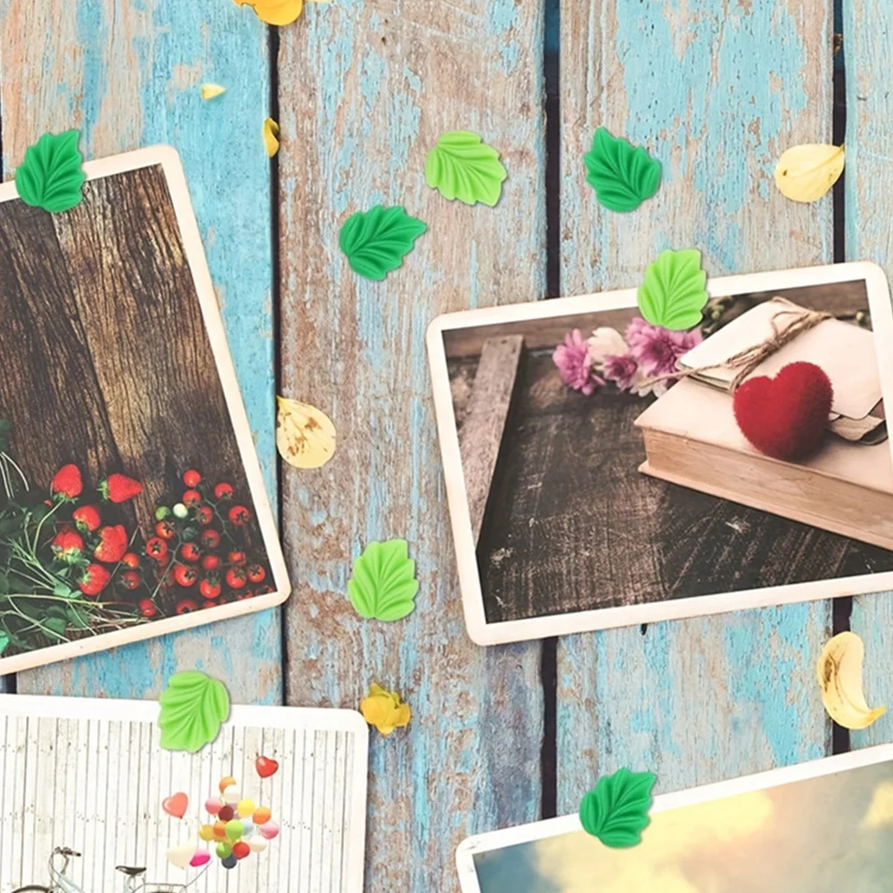 20Pcs Leaf Pushpins Decorative Thumb Tacks Resin Cute Flat Top Push Pins Cork Board Office Wall Bulletin Board Cubicle Decor
