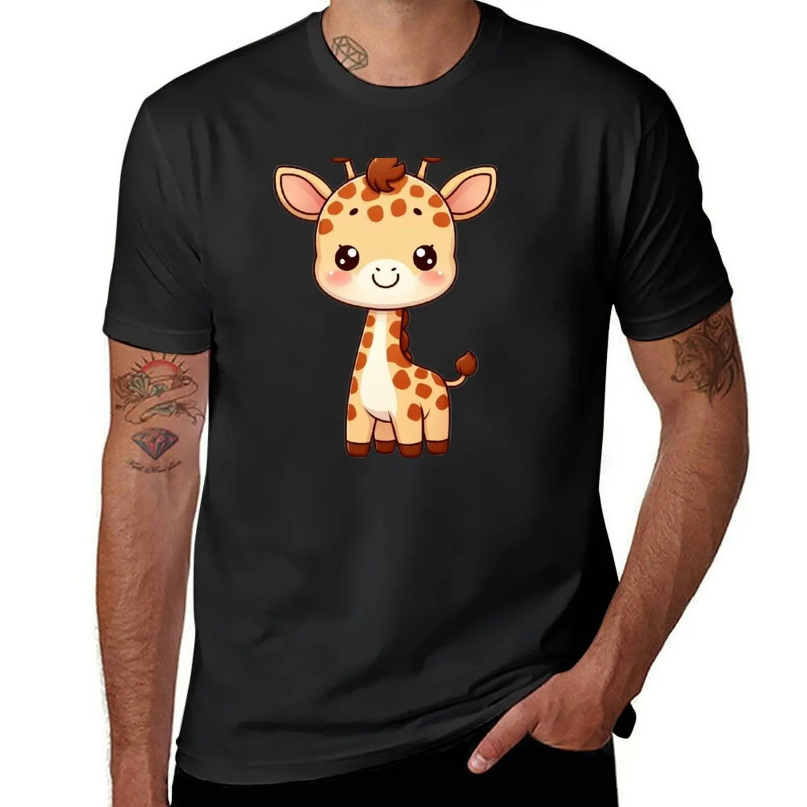 Cute Giraffe , Animal Cliparts, Cute Animals T-Shirt Blouse hippie clothes oversized t shirt black t shirts for men