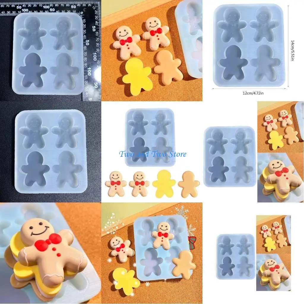 

HX6F Праздничный торт Силиконовый плесень Рождественские шоколадные плесени пряники для выпечки