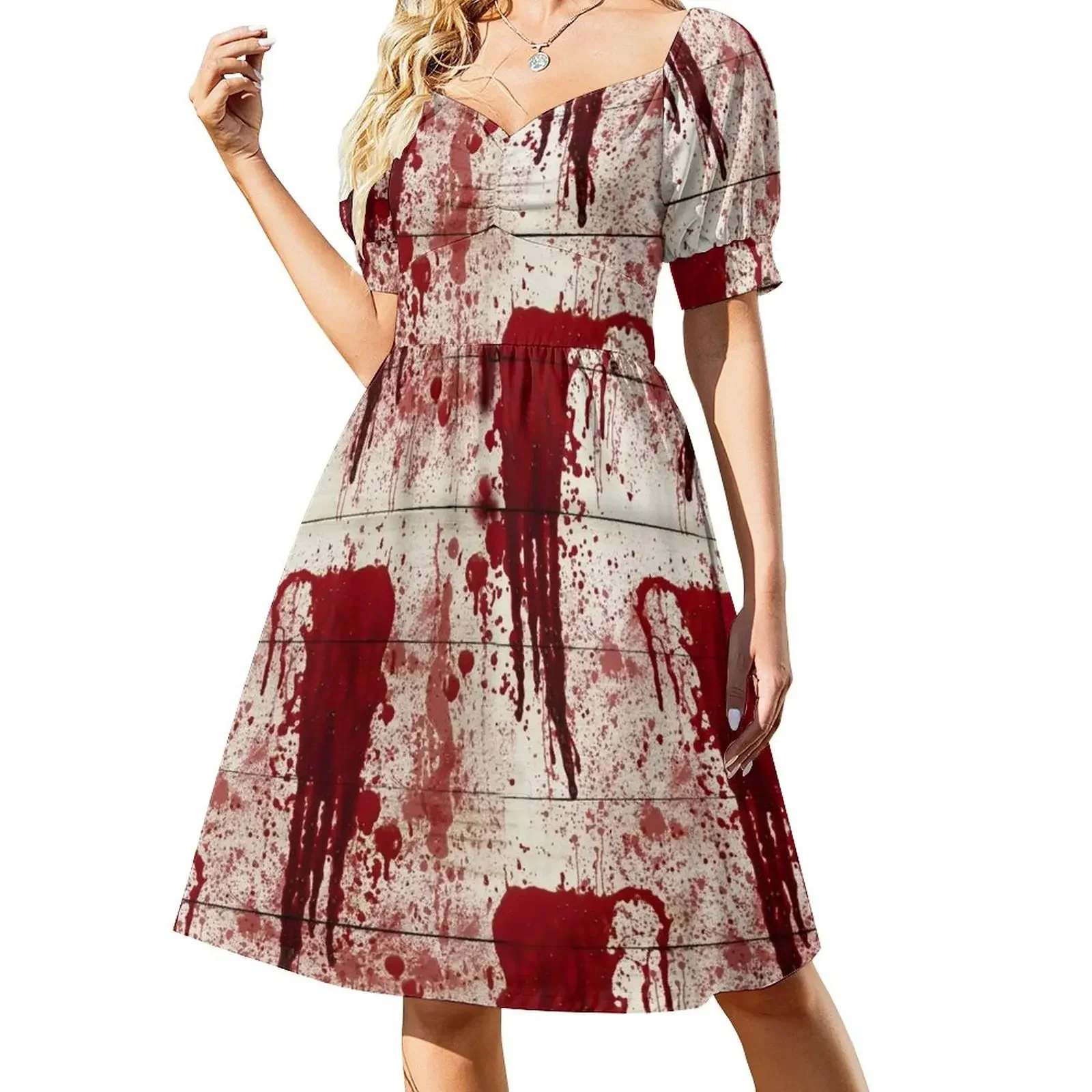 

Bloody Crime Scene Halloween Sleeveless Dress festival outfit women prom clothes dresses for woman Dress