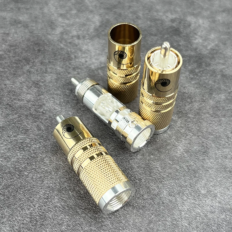 Original CARDAS Silver Plated RCA Lotus Plug Audio Cable Signal Coaxial Cable AV Terminal Block Send Logo Heat Shrink Tube