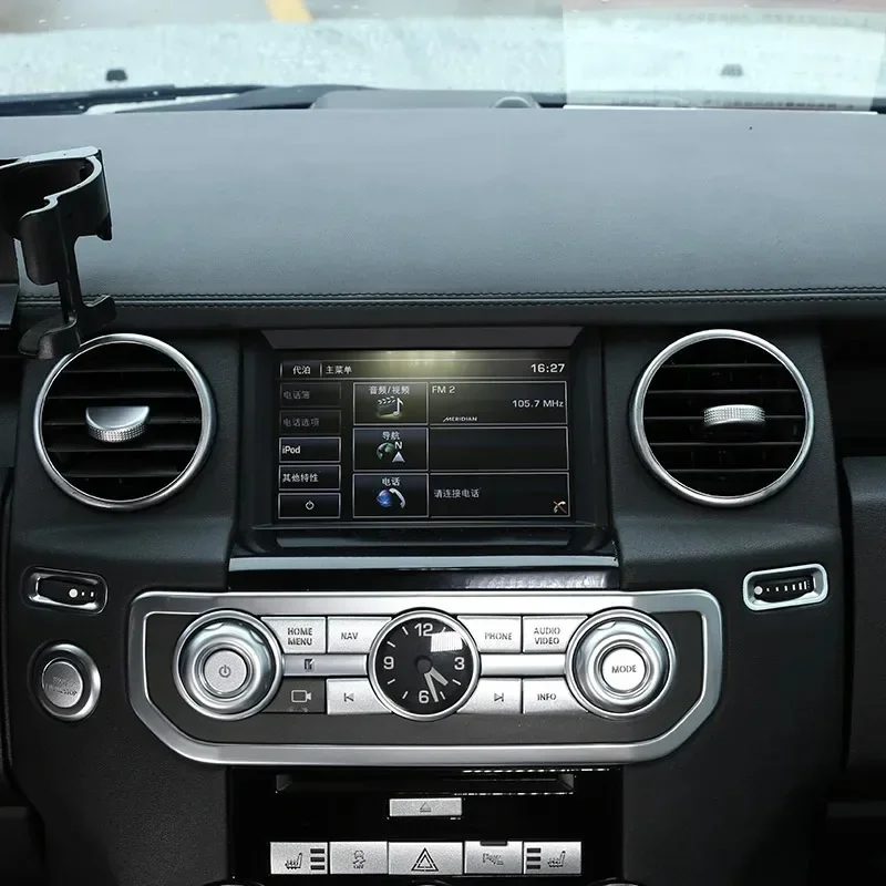 

For Land Rover Discovery 3 4 LR3 LR4 2004-2016 ABS Silver Car Air Outlet Adjusting Rod Cover Decoration Car upgrade Accessories