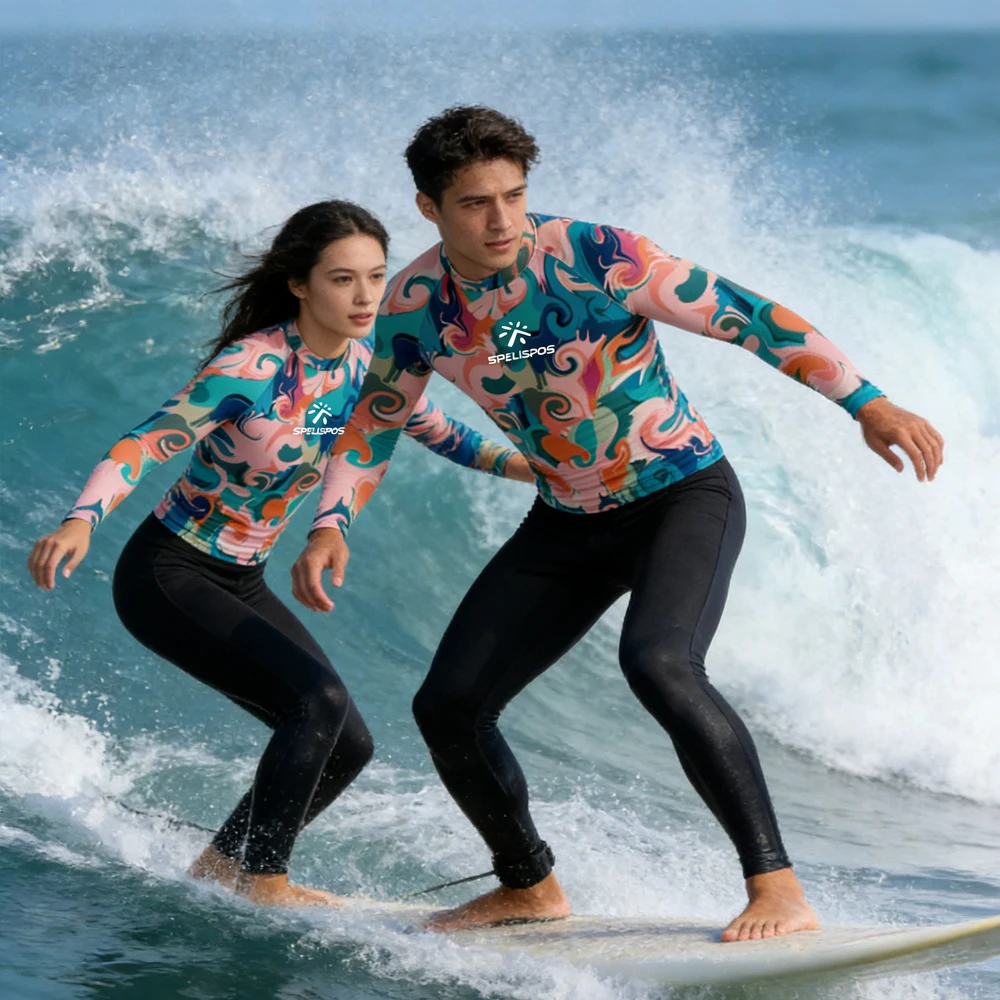 

Long Sleeve Women's and Men's Rash Guard Surfing Clothing Breathable Lightweight Swimwear Surf Beachwear for Water Sport