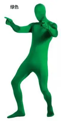 Strakke oranje bodysuit Halloween Zentai cosplay kostuum carnaval volledig pak lichaam vrouwen mannen kinderen huid jumpsuit groene podium panty