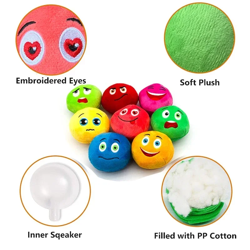 SChitec Dog Toy Play Squeakers Ball Chewing Toy Fetch Bright Balls Dog Supplies Puppy Popular Toys Interactive Dog Supplies 