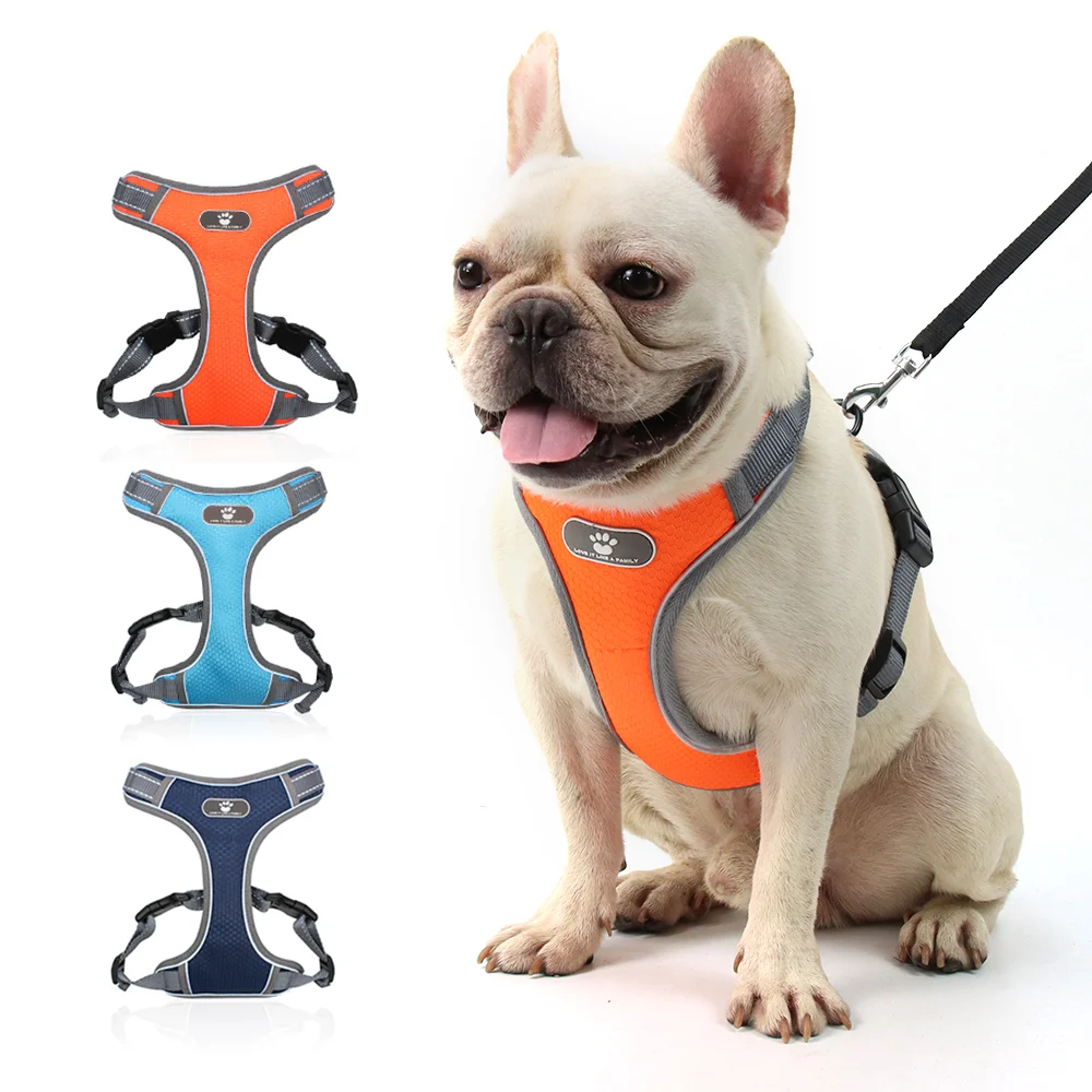 

Pet Products Waterproof Reflective Outdoor Dog Harness Dog Vest logo Customize