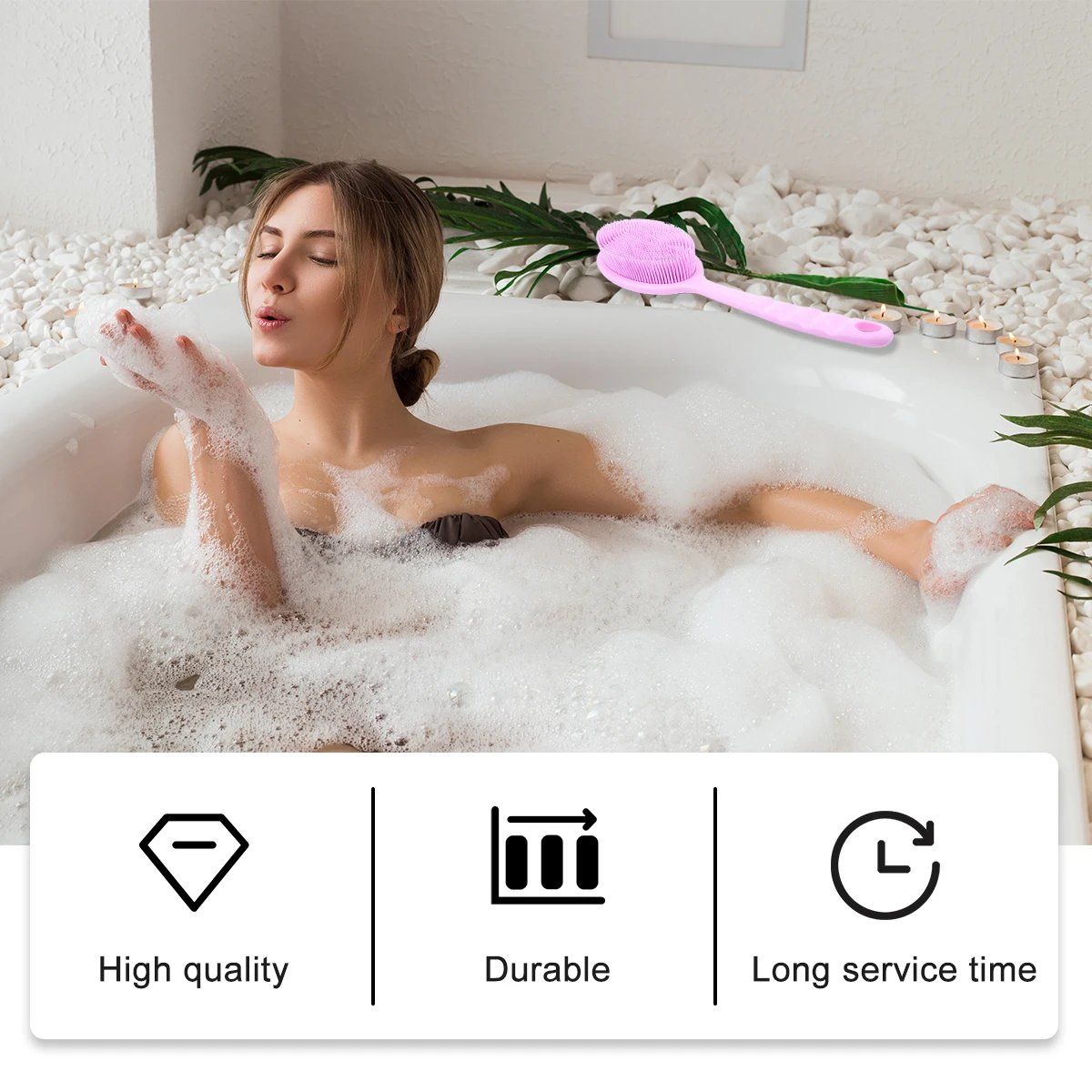 

Long Handle Brush For Cleaning Scrubbers Scrubbing Back Cleaning Tool Bathing Accessories For Men Women