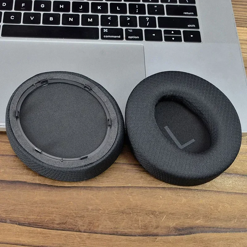 Replacement Breathable mesh fabric style Memory Foam Sponge Earmuff With Buckle Ear Pads Suitable For Anker Space Q45 headset ， - view 6