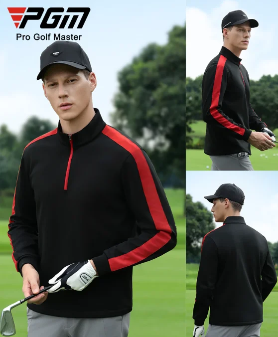 

PGM 2025 Одежда для гольфа, мужская толстовка с капюшоном, утолщенная бархатная серебряная лиса, осенне-зимняя одежда на молнии, топ для гольфа YF813