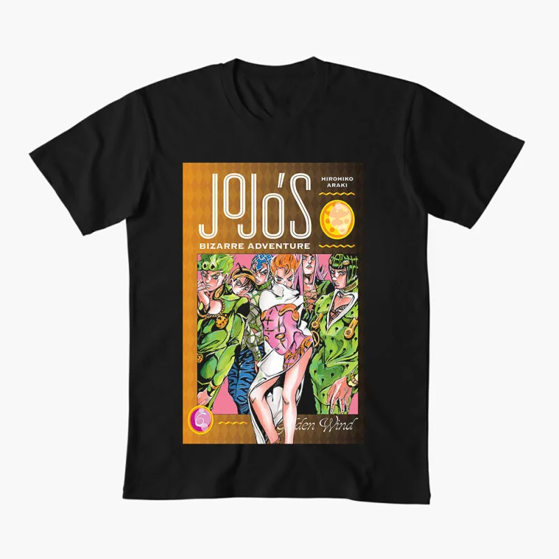 

0413 JoJo's Bizarre Adventure Anime Gift t shirt 100% cotton printed Graphic Clothes Y2K clothing Cartoon Tee All size Tops