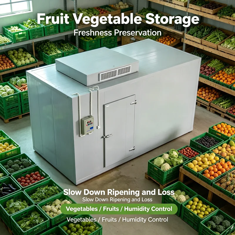 Walk in Cooler Freezer Modular Solar Dual Temp Control Digital Thermo Shelves for Outdoor Market Restaurant Food Cold Room