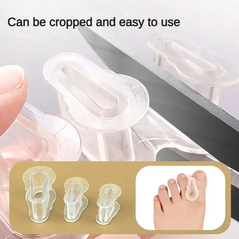 1Pair Hammer Gel Thumb Foot Care Splitter Bunion Corrector Silicone Overlap Separators Toe Orthosis Clip Pads