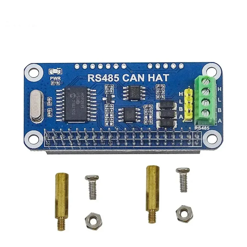 CAN HAT Waveshare RS485 для Raspberry Pi Zero/Zero W/Zero WH/2B/3B/3B+, плата CAN-контроллера: трансивер MCP2515, 485: SP3485,