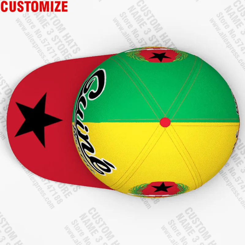 Guinea Bissau Baseball Cap Free Custom Made Name Number Team Logo Gw Peaked Hats Gnb Country Travel Guinee Nation Flags Headgear