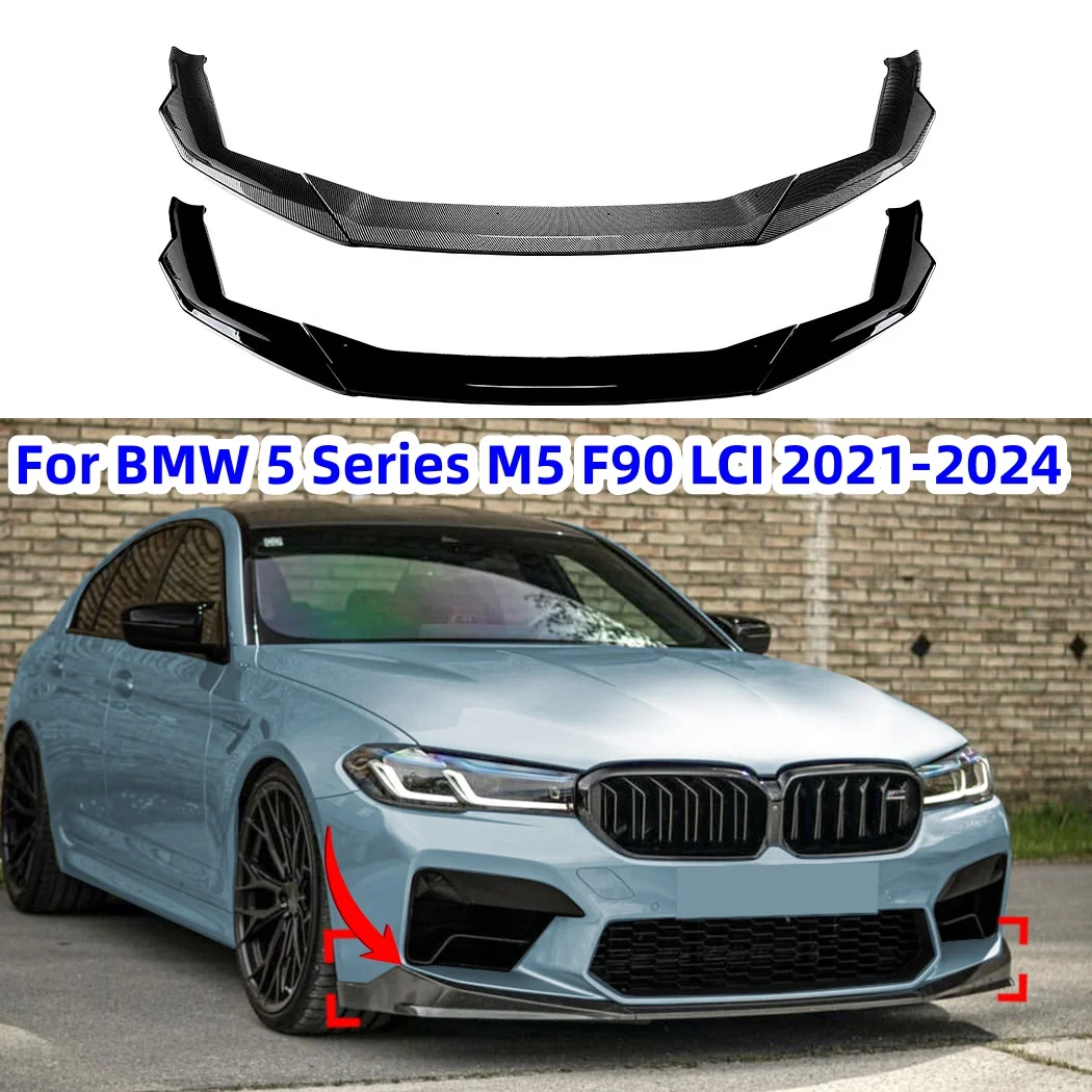 Para BMW Série 5 M5 F90 LCI 2021 2022 2023 2024, Difusor de Parachoque Dianteiro, Peças de Modificação Externa, Kits de Carroceria