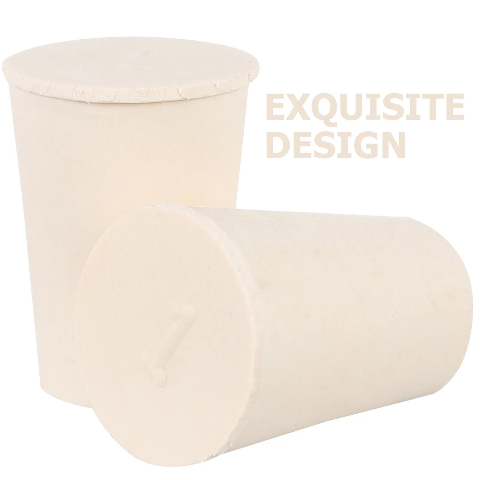 

50 Pcs Rubber Plug Laboratory Flask Plugs Bottle Hole Stopper Scientific Research Test Tube Use Sealing Tapered Solid