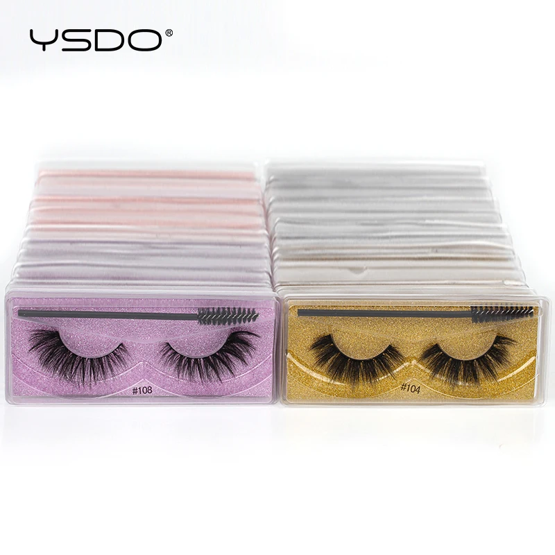 YSDO 20 Pairs False Eyelashes Wholesale Soft Faux 3D Mink Lashes Natural Mink Eyelashes Wholesale Makeup Fake Lashes Tools