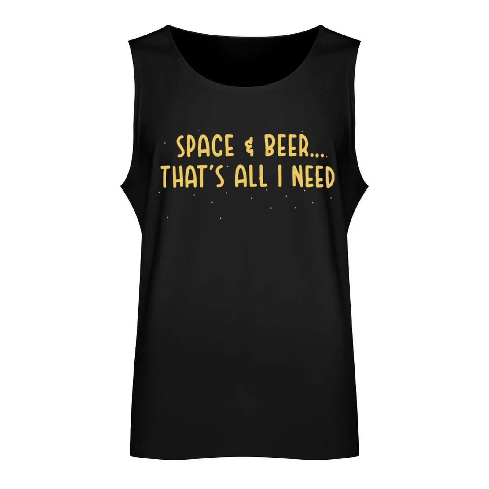 Space and Beer thats all I need Tank Top gym clothes man fitness Vest Male vest